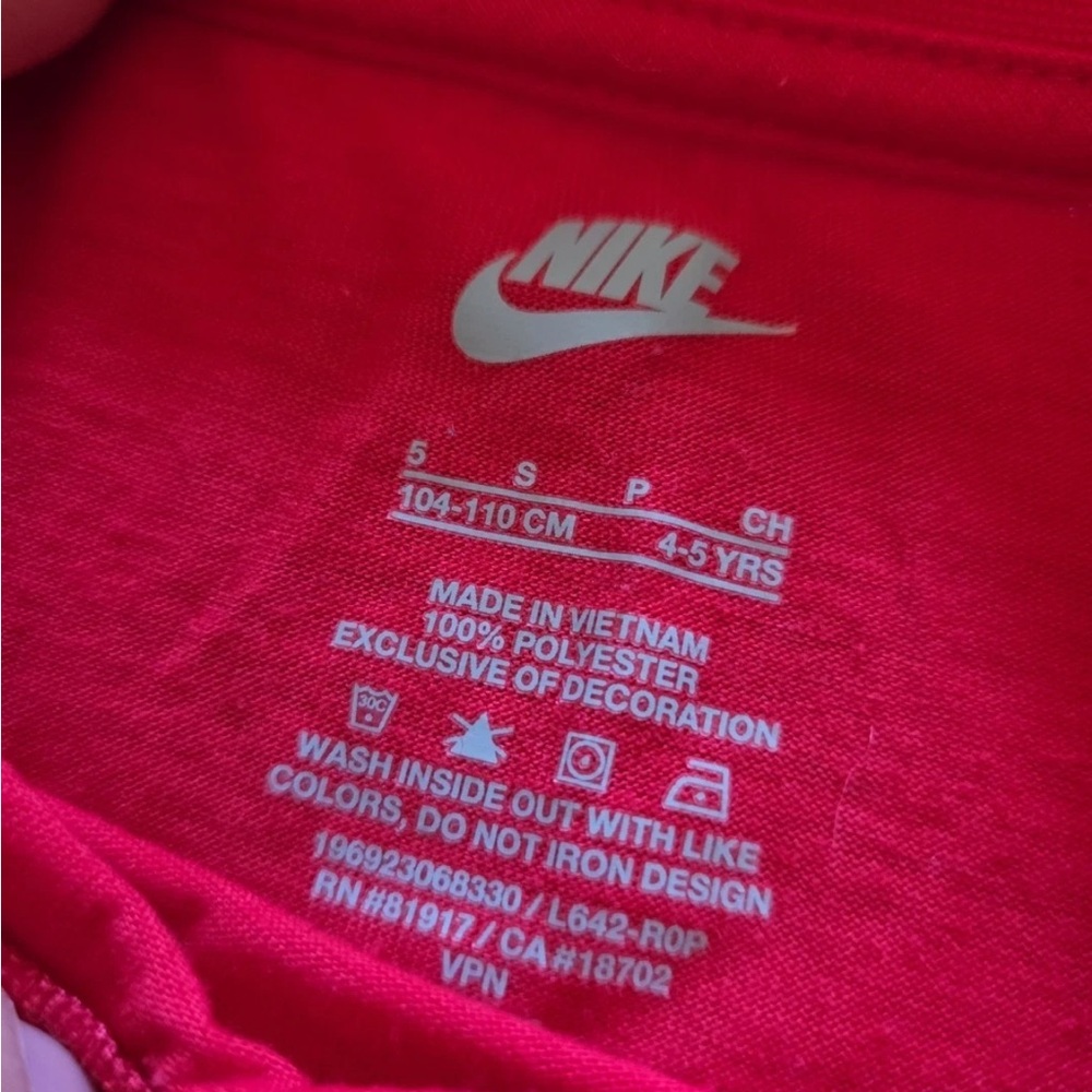 Nike Kids Red and Gold Long Sleeve Tee - Picture 3 of 4